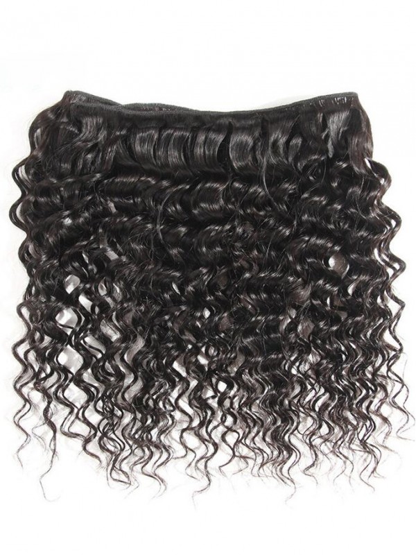 3 Pacchi Di Capelli Ad Onda Profonda Con Chiusura In Pizzo 4 * 4 Capelli Brasiliani Perlati Di Ali