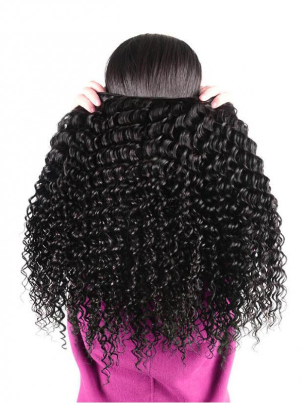 3 Pacchi Di Capelli Ad Onda Profonda Con Chiusura In Pizzo 4 * 4 Capelli Brasiliani Perlati Di Ali