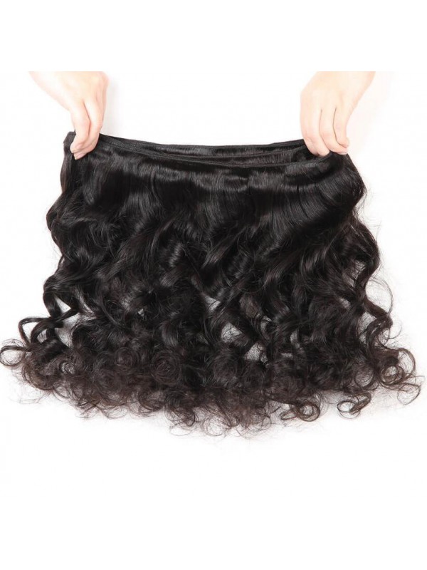 Capelli Brasiliani 3 Pacchi Onda Sciolta Con Chiusura In Pizzo 4 * 4