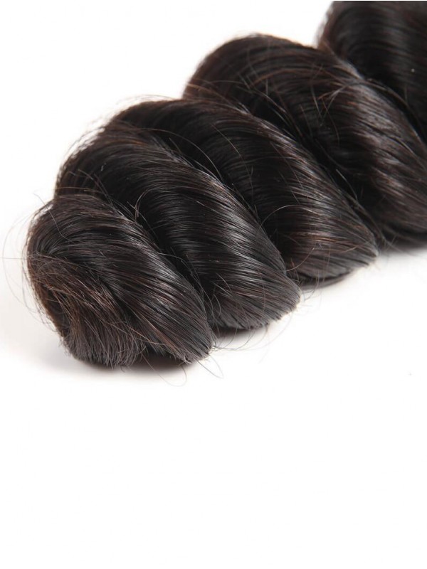 Capelli Brasiliani 3 Pacchi Onda Sciolta Con Chiusura In Pizzo 4 * 4