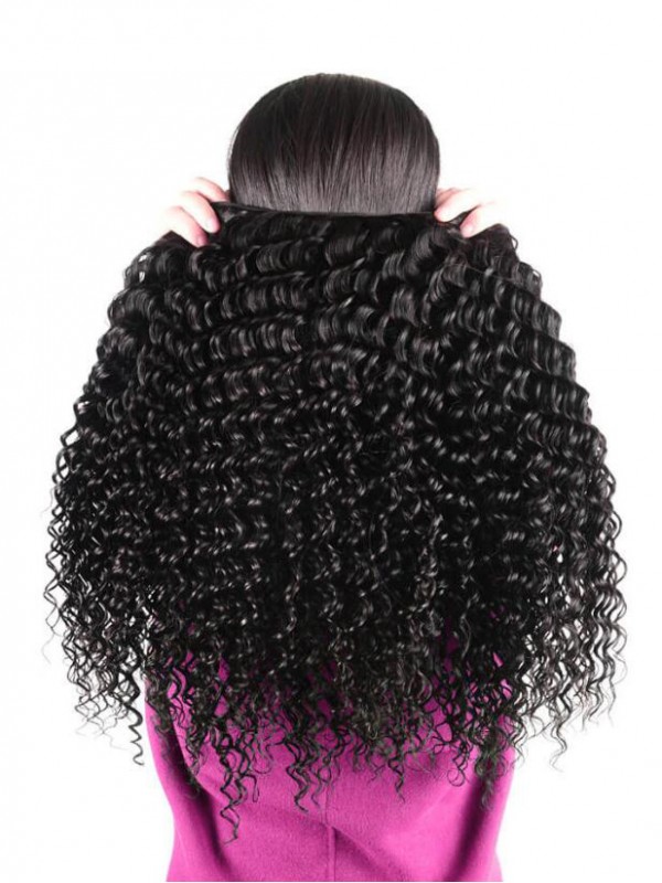 Capelli Vergini Malesi 3 Pacchi Onda Profonda Con Chiusura In Pizzo