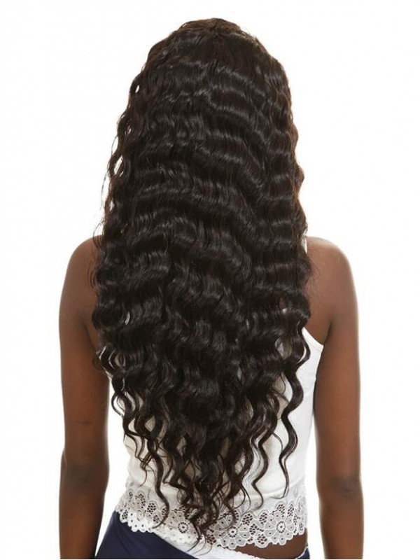 Capelli Umani Peruviani 4 Pezzi Onda Profonda Sciolta Con Chiusura In Pizzo