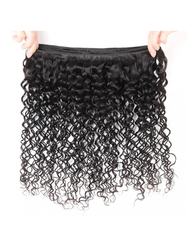Estensioni Dei Capelli Veri Economici 4 Pacchi Ricci Crespi Con Chiusura In Pizzo Con Capelli Del Bambino