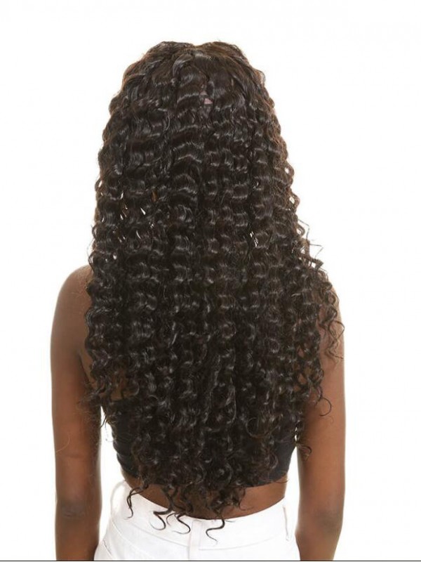 4 Pacchi Di Acqua Naturale Per Capelli Vergini Con Chiusura In Pizzo 4X4 Pollici