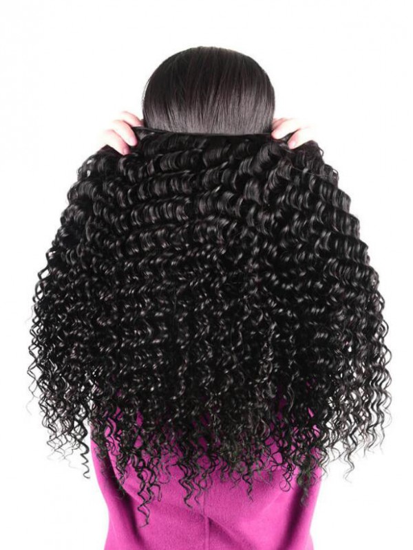 4 Pacchi Di Capelli Umani Brasiliani Acconciature Ad Onda Profonda Con Chiusura In Pizzo 4 * 4