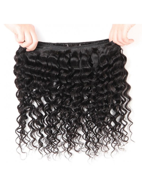 Capelli Brasiliani 3 Pacchi Onda Profonda Con Frontale 13X4