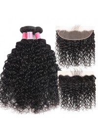 Onda Naturale 3 Pezzi Con Capelli Indiani Frontali In Pizzo 13 * 4