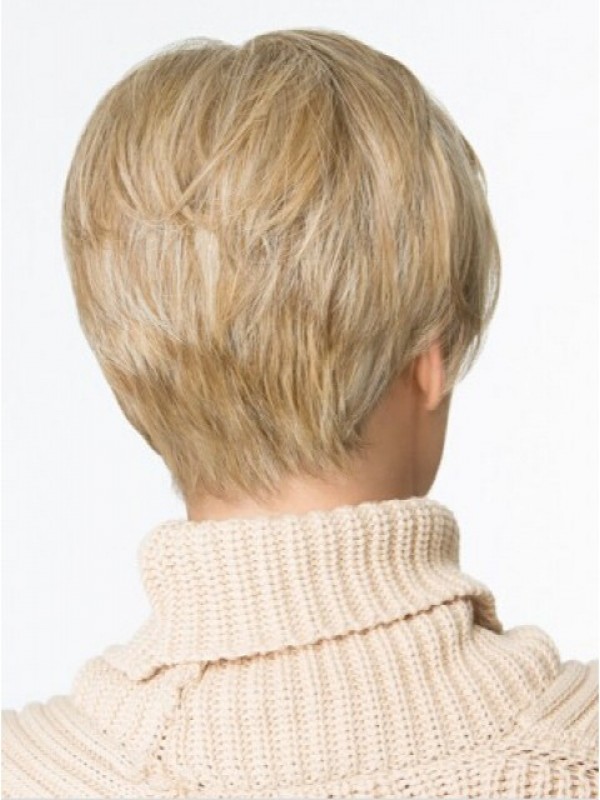 Parrucche Per Capelli Umani Remy Corti Senza Cappuccio Tagliati Da Ragazzo Biondo 6 Pollici