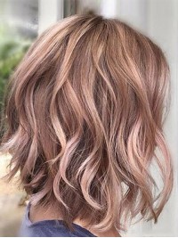 Parrucche Per Capelli Umani Senza Cappuccio Medio Ondulati Bicolore 12 Pollici