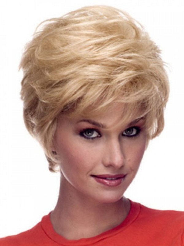 Parrucche Corte Senza Cappuccio Brianna Blonde 100% Capelli Umani 4 Pollici