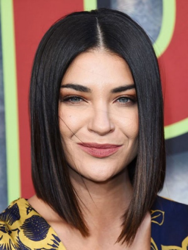 Jessica Szohr Parrucche Umane Frontali In Pizzo Diritte Con Riga Centrale 12 Pollici