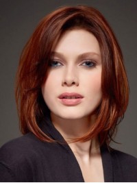 Parte Anteriore In Pizzo Per Capelli Umani Stile Claret Bob Con Frangia Laterale 12 Pollici