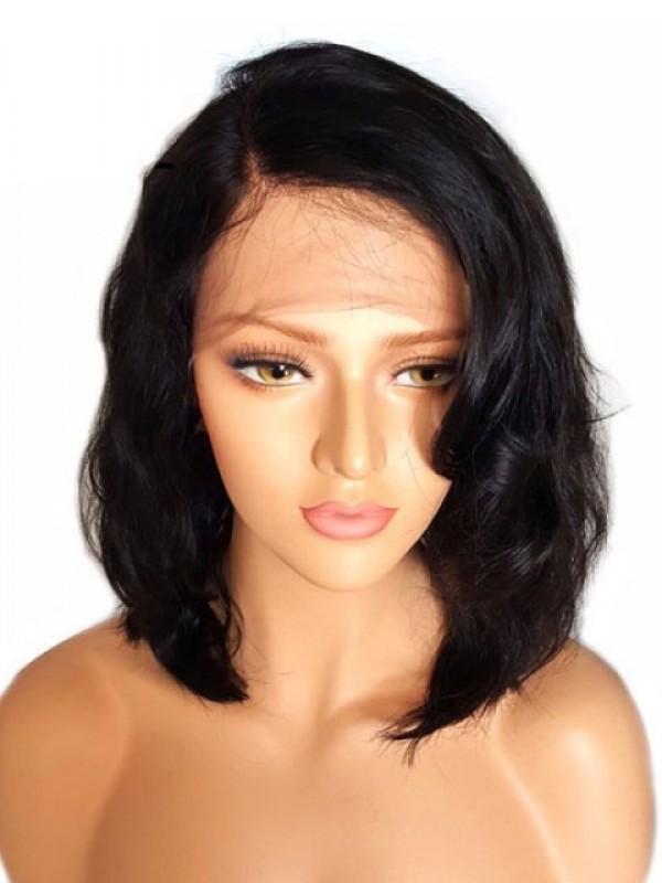 Capelli Umani Con Parrucche Ondulate Del Pizzo Dei Capelli Vergini Delle Donne 14 Pollici