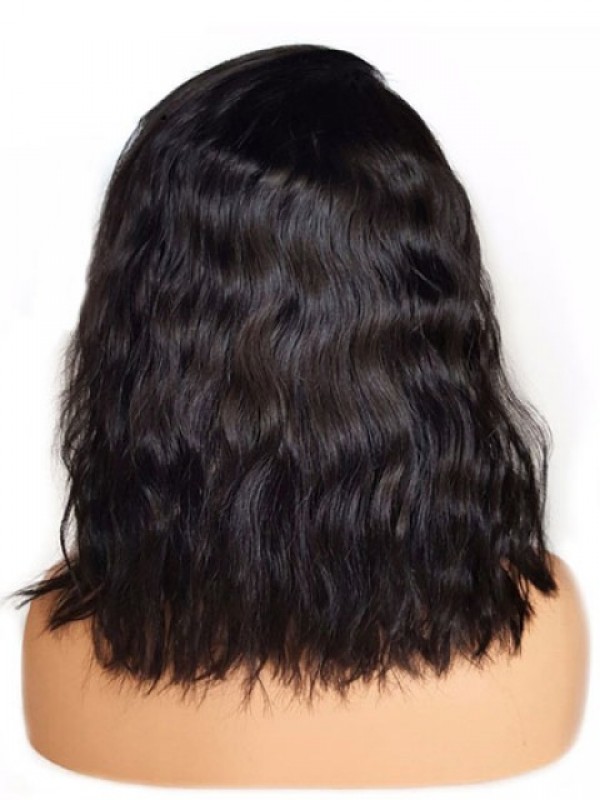 Capelli Umani Con Parrucche Ondulate Del Pizzo Dei Capelli Vergini Delle Donne 14 Pollici