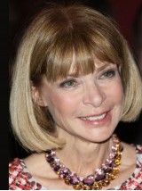 Parrucche Senza Cappuccio Umane Stile Bob Dritto Di Anna Wintour Con Frangetta 10 Pollici