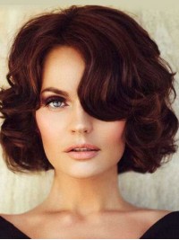 Parrucche Umane Con Capelli Ondulati Corti