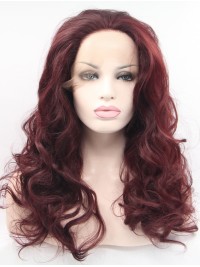Parrucche Sintetiche Ricci Ramati Da 45,7 Cm Con Pizzo Frontale