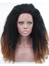 Parrucche Frontali In Pizzo Sintetico Kinky Braun Da 28".
