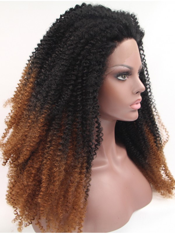 Parrucche Frontali In Pizzo Sintetico Kinky Braun Da 28".