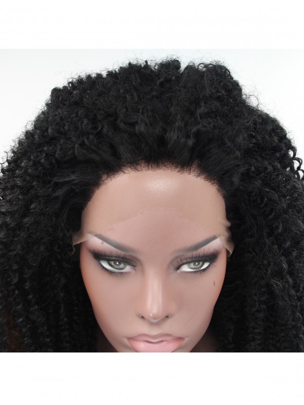 Parrucche Frontali In Pizzo Sintetico Kinky Braun Da 28".