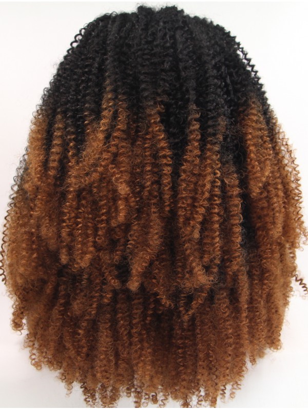 Parrucche Frontali In Pizzo Sintetico Kinky Braun Da 28".