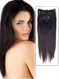 7 Pezzi Clip Nelle Estensioni Dei Capelli Umani Veri Capelli Umani