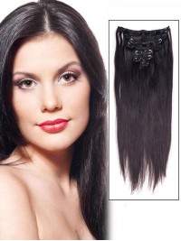 Clip Diritta Setosa In 9 Pezzi Nell'Estensione Dei Capelli Umani Di Remy Indiani
