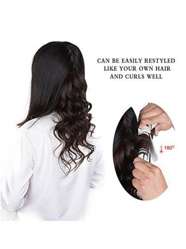 Clip Di Un Pezzo Di Capelli Umani Lunghi E Lisci Nelle Estensioni Dei Capelli