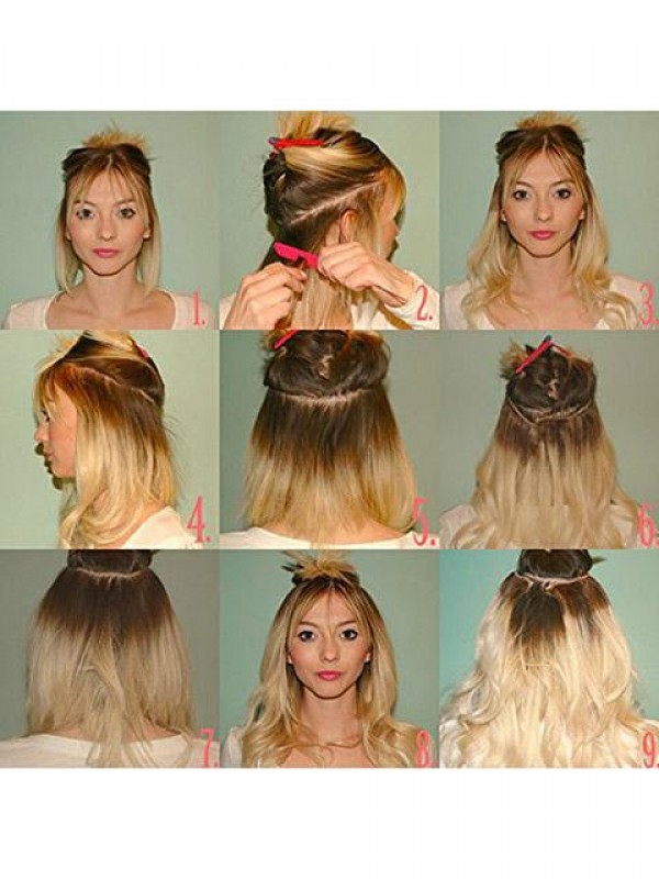 Ordina Le Parrucche Online Con Clip Nelle Estensioni Dei Capelli Umani A Doppia Trama