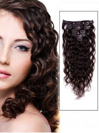 Clip Da 7 Pezzi Ricci Profondi Nelle Estensioni Dei Capelli Umani