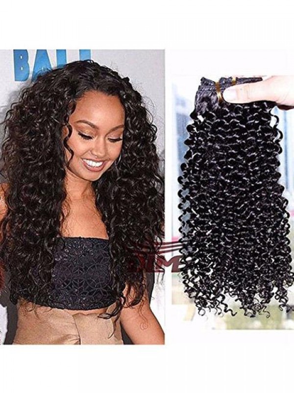 Clip Riccia Afroamericana Vergine Brasiliana Meiem Nelle Estensioni Dei Capelli