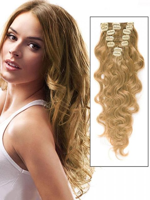 Remy Human Hair Wavy 7 Pezzi Clip Nelle Estensioni Dei Capelli