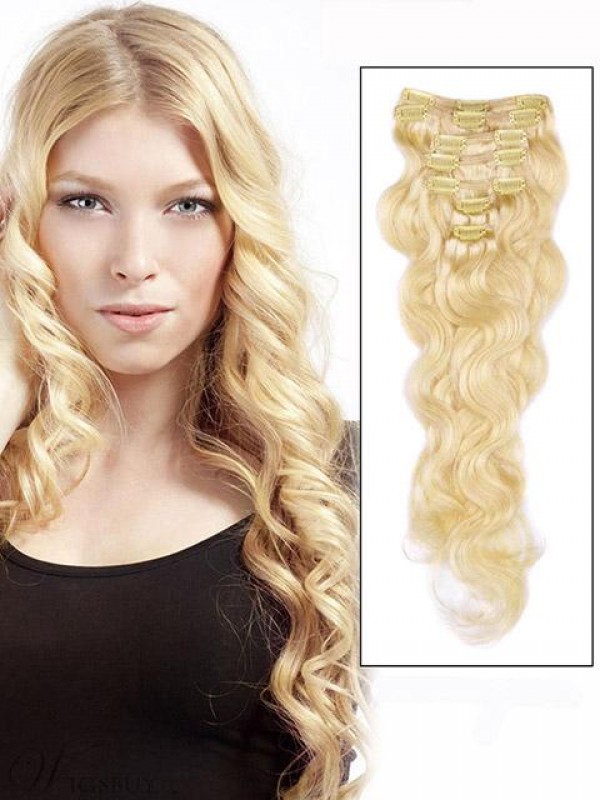 Remy Human Wavy 7 Pezzi Clip Nelle Estensioni Dei Capelli