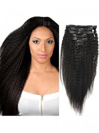 Clip Diritta Afro Crespa Per Capelli Umani Vergini Nell'Estensione Dei Capelli