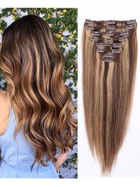 Clip Ondulata Da 8 Pezzi Nelle Estensioni Dei Capelli Umani Di Remy