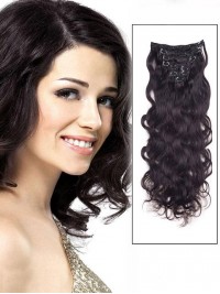 Clip Ondulata Nera Naturale Da 9 Pezzi Nelle Estensioni Dei Capelli Umani Di Remy