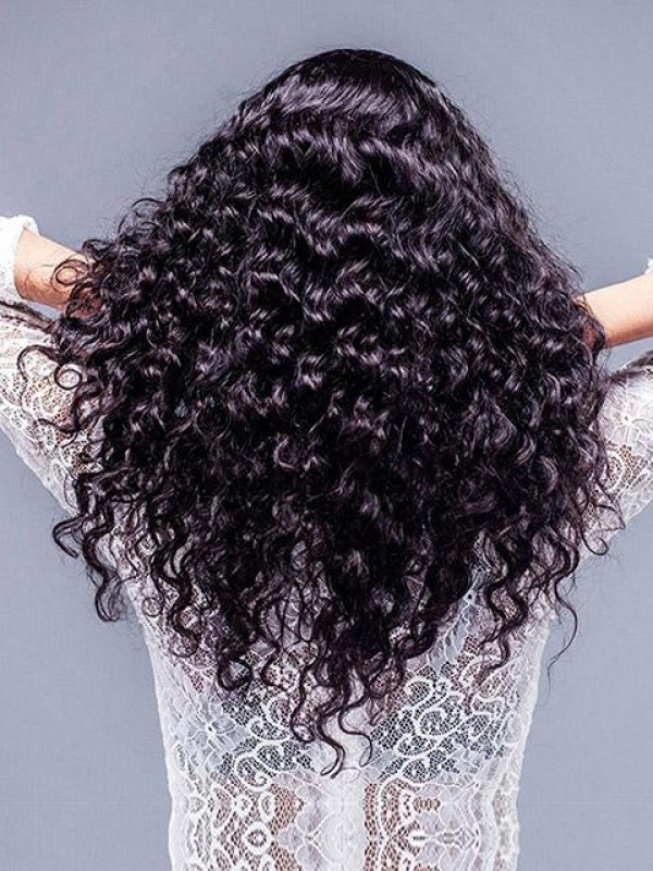 4 Pacchi Di Capelli Umani Bagnati E Ondulati Con Onde D'Acqua