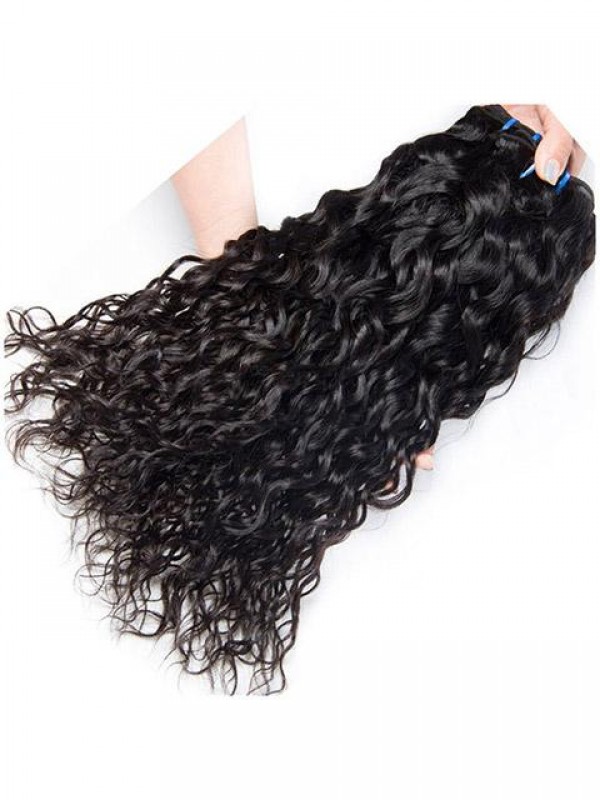 4 Pacchi Di Capelli Umani Bagnati E Ondulati Con Onde D'Acqua