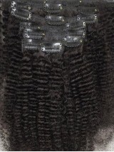 7 Pezzi Di Clip Afro Ricci Nell'Estensione Dei Capelli Umani Di Remy Neri