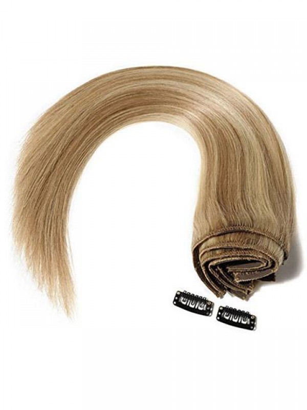 8 Pezzi 18 Clip Vere Estensioni Dei Capelli Umani A Doppia Trama A Testa Piena