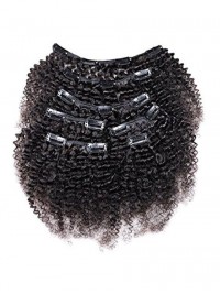 Clip Riccia Crespa Afroamericana Nelle Estensioni Dei Capelli Umani