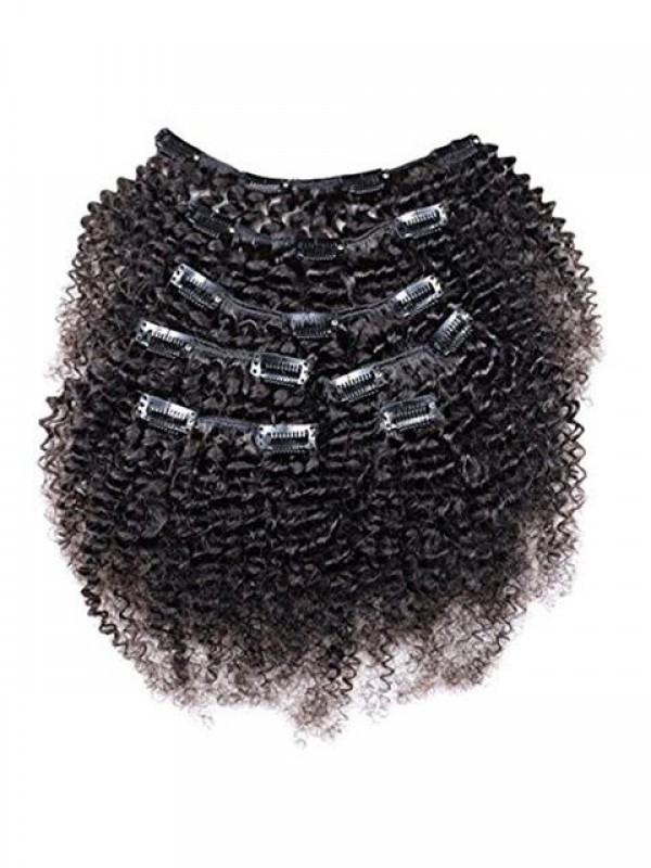 Clip Riccia Crespa Afroamericana Nelle Estensioni Dei Capelli Umani