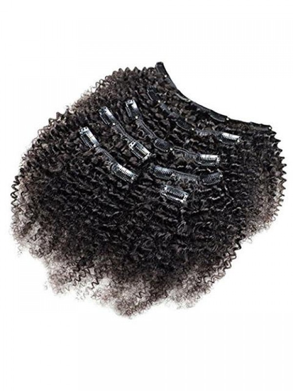 Clip Riccia Crespa Afroamericana Nelle Estensioni Dei Capelli Umani