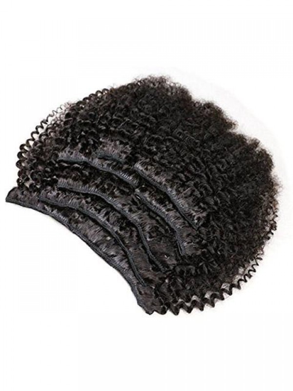 Clip Riccia Crespa Afroamericana Nelle Estensioni Dei Capelli Umani