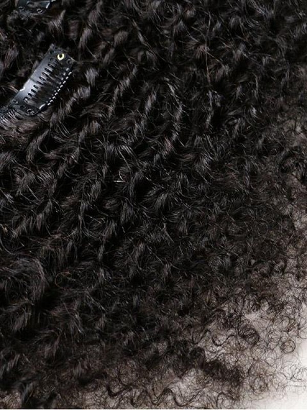 Clip Riccia Crespa Afroamericana Nelle Estensioni Dei Capelli Umani