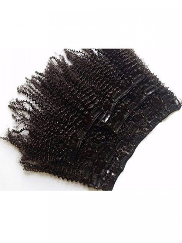 Clip Ricci Afro Crespi Nell'Estensione Dei Capelli Umani Capelli Umani Mongoli Vergini