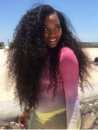 Clip Da 7 Pezzi Ricci Crespi Da Donna Nera Nelle Estensioni Dei Capelli Umani