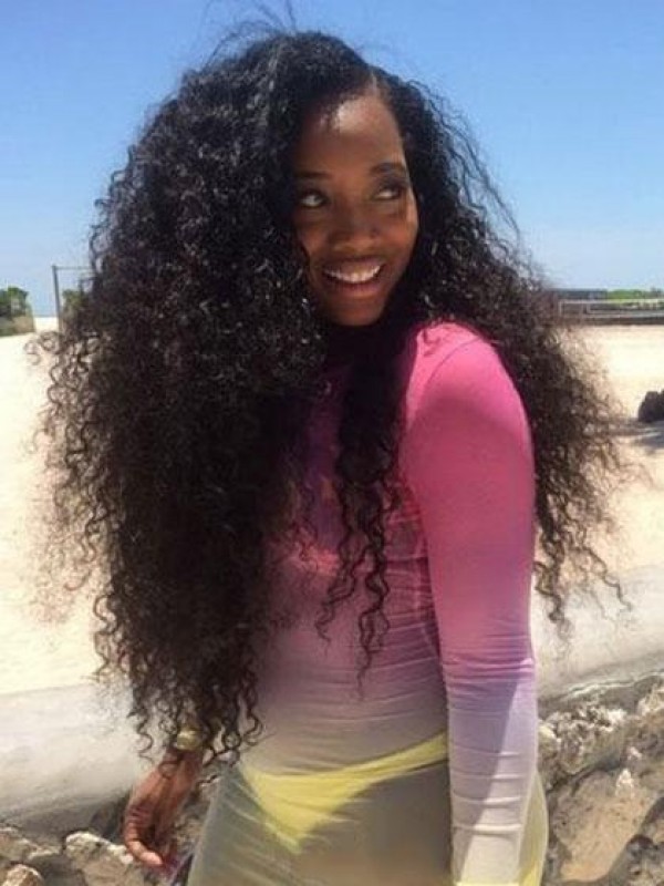 Clip Da 7 Pezzi Ricci Crespi Da Donna Nera Nelle Estensioni Dei Capelli Umani