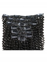 Capelli Vergini Brasiliani Afro Crespi Ricci Clip Nelle Estensioni Dei Capelli