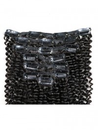 Capelli Vergini Brasiliani Afro Crespi Ricci Clip Nelle Estensioni Dei Capelli